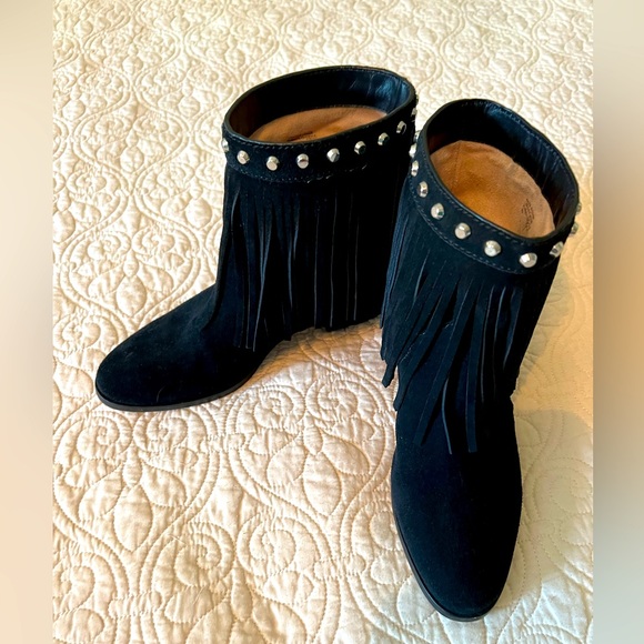 Michael Kors Billy Stud Suede Fringe Bootie - Picture 13 of 16